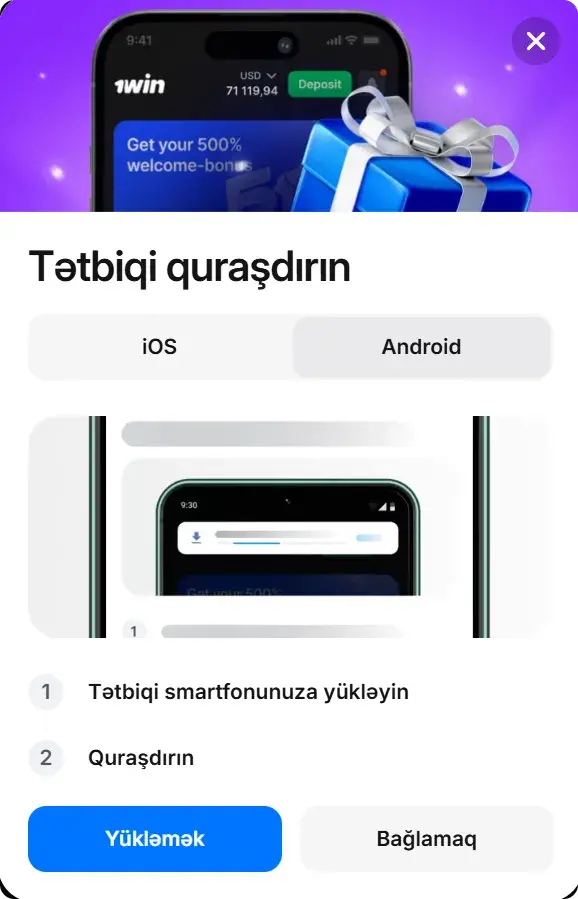 1win apk quraşdırma